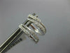 ESTATE .15CT DIAMOND 18KT WHITE GOLD 3D 2 ROW CLASSIC LEVERBACK HANGING EARRINGS