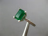 2.14CT DIAMOND & AAA EMERALD 14KT WHITE GOLD 3D BAGUETTE ENGAGEMENT RING #27326