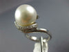 ESTATE .40CT DIAMOND & AAA SOUTH SEA PEARL 14KT WHITE GOLD LOVE KNOT RING #2670