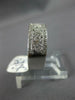 ESTATE .75CT DIAMOND 14K WHITE GOLD FILIGREE MULTI LEAF WEDDING ANNIVERSARY RING