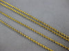 ANTIQUE EXTRA LONG 18KT YELLOW GOLD 3D HANDCRAFTED LINK CHAIN NECKLACE #27998