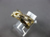 LARGE .69CT DIAMOND 14KT YELLOW GOLD 3D OVAL LINK CRISS CROSS INFINITY LOVE RING
