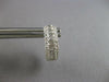 .95CT DIAMOND 18K WHITE GOLD ROUND & BAGUETTE 3 ROW HUGGIE HOOP HANGING EARRINGS