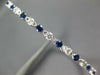1.33CT DIAMOND & AAA SAPPHIRE 18KT WHITE GOLD 3D SEMI ETERNITY BANGLE BRACELET
