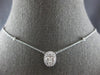 .67CT DIAMOND 14KT WHITE GOLD CLUSTER INVISIBLE OVAL HALO BY THE YARD NECKLACE