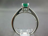 ESTATE 1.20CT DIAMOND & AAA EMERALD 14KT WHITE GOLD 3D CLASSIC ENGAGEMENT RING