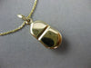 ESTATE 14KT YELLOW GOLD 3D HANDCRAFTED BOW BABY SHOE PENDANT & CHAIN #25217