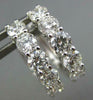 ESTATE 1.26CT DIAMOND 18KT WHITE GOLD 5 STONE ROUND SHARE PRONG HUGGIE EARRINGS