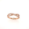 ESTATE .30CT DIAMOND 18KT ROSE GOLD 3D CLASSIC CRISS CROSS INFINITY LOVE RING