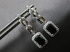 1.58CT DIAMOND & AAA SAPPHIRE 14K WHITE GOLD 3D HALO MULTI LINK HANGING EARRINGS