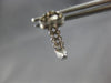 ESTATE .09CT DIAMOND 14KT WHITE GOLD CLASSIC 2 ROW UMBRELLA FUN HANGING EARRINGS