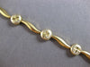 CLASSIC 14KT WHITE & YELLOW GOLD 3D MULTI CIRCULAR DIAMOND CUT WAVE FUN BRACELET
