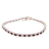 ESTATE 3.22CT DIAMOND & AAA RUBY 14KT WHITE GOLD 3D CLASSIC TENNIS BRACELET