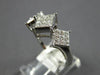 .75CT DIAMOND 14KT WHITE GOLD PRINCESS 3D PAST PRESENT FUTURE ANNIVERSARY RING