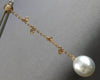 LARGE & LONG .15CT DIAMOND & AAA SOUTH SEA PEARL 18K WHITE GOLD HANGING EARRINGS