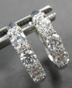 1.02CT DIAMOND 18KT WHITE GOLD 3D 3 STONE PAST PRESENT FUTURE LEVERBACK EARRINGS