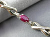 ESTATE 2.30CT DIAMOND & AAA RUBY 14KT WHITE GOLD 3 STONE INFINITY LOVE BRACELET