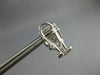 LARGE .90CT DIAMOND 14K WHITE GOLD 3D ROUND & PRINCESS SQUARE HANGING EARRINGS