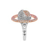 ESTATE LARGE 1.85CT DIAMOND 18KT WHITE AND ROSE GOLD 3D GLOW FUN RING