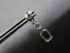 1.58CT DIAMOND & AAA SAPPHIRE 14K WHITE GOLD 3D HALO MULTI LINK HANGING EARRINGS
