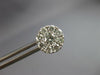 ESTATE LARGE 1.36CT DIAMOND 14KT WHITE GOLD 3D CLUSTER FLOWER STUD EARRINGS