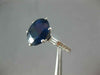 LARGE 4.45CT DIAMOND & AAA SAPPHIRE 14K WHITE GOLD 3D OVAL ENGAGEMENT RING 27262