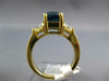 LARGE 5.2CT DIAMOND & AAA SAPPHIRE 18KT YELLOW GOLD THREE STONE ENGAGEMENT RING
