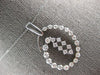 ESTATE LARGE .42CT DIAMOND 18KT WHITE GOLD 3D OVAL SWIRL FUN FLOATING PENDANT