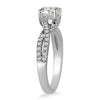 2.33CT DIAMOND 14K WHITE GOLD CLASSIC ROUND INFINITY ENGAGEMENT WEDDING RING SET