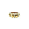 ESTATE .31CT DIAMOND 18KT YELLOW GOLD CLASSIC MULTI ROW FUN DOME SHAPE LOVE RING
