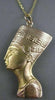 ESTATE LARGE FILIGREE 14KT YELLOW ROSE GOLD CLEOPATRA PENDANT CHAIN EGYPT #25099