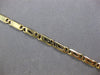 ESTATE LONG 14KT YELLOW GOLD 3D HANDCRAFTED SOLID OVAL LINK LOVE BRACELET