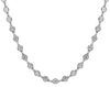 9.35CT DIAMOND 18K WHITE GOLD ROUND BY THE YARD COMPACT ETERNITY TENNIS NECKLACE