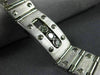 ESTATE WIDE 1.35CT DIAMOND 14K WHITE GOLD 3D SOLID ITALIAN MEN'S BRACELET #24833