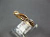 ESTATE .13CT DIAMOND 18KT ROSE GOLD 3D MATTE & SHINY ROPE SEMI ETERNITY FUN RING