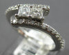 .63CT DIAMOND 14KT WHITE GOLD 3D PRINCESS & ROUND 2 STONE CRISS CROSS LOVE RING
