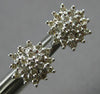 ESTATE .40CT DIAMOND 14KT WHITE GOLD CLASSIC CLUSTER FLOWER STAR STUD EARRINGS