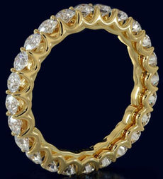 2.21CT DIAMOND 14KT YELLOW GOLD SHARED PRONG ETERNITY WEDDING ANNIVERSARY RING
