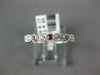 ESTATE .40CT DIAMOND & AAA RUBY 18KT WHITE GOLD SEMI ETERNITY ANNIVERSARY RING