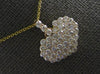 1.37CT DIAMOND 14KT YELLOW GOLD 3D HEART SHAPE INVISIBLE LOVE FLOATING PENDANT
