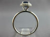 1.24CT DIAMOND & AAA SAPPHIRE 18KT WHITE GOLD DOUBLE HALO ENGAGEMENT RING #27575