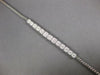 ESTATE 1.28CT DIAMOND 18K WHITE GOLD CLUSTER ROUND SQUARE SEMI ETERNITY BRACELET