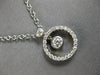 ESTATE .84CT DIAMOND 18K WHITE GOLD CIRCLE OF LIFE BY THE YARD FLOATING NECKLACE