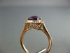 ESTATE 1.77CT DIAMOND & AAA AMETHYST 14KT ROSE GOLD CUSHION HALO FILIGREE RING
