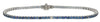 3.2CT DIAMOND & AAA SAPPHIRE 14K WHITE GOLD 3D CLASSIC ETERNITY TENNIS BRACELET