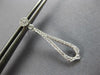 ESTATE .44CT DIAMOND 14K WHITE GOLD 3D CLASSIC TEAR DROP FLORAL HANGING EARRINGS