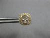 .68CT DIAMOND 18KT YELLOW GOLD 3D CLASSIC INVISIBLE SQUARE HALO STUD EARRINGS