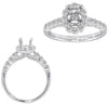 .67CT DIAMOND 14KT WHITE GOLD 3D ROUND & OVAL CLASSIC SEMI MOUNT ENGAGEMENT RING