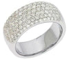 1.45CT DIAMOND 14KT WHITE GOLD 3D CLASSIC MULTI ROW PAVE FLAT ANNIVERSARY RING