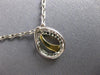 ESTATE .19CT DIAMOND 18KT 2 TONE GOLD 3D TEAR DROP LOVE KNOT FUN PENDANT